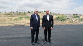 Azerbaijani president welcomes Turkish president in Fuzuli district (PHOTO)
