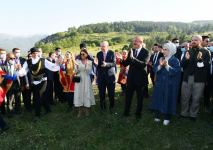 Azerbaijani, Turkish presidents with spouses watch "Musical Heritage and Karabakh Horses on Jidir Plain" composition organized by Heydar Aliyev Foundation (PHOTO)