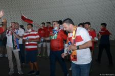 Fans preparing to watch Turkey vs Wales football match at Baku Olympic Stadium (PHOTO)