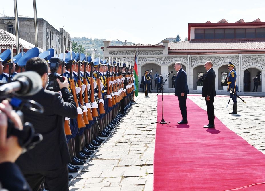 Official welcoming ceremony for Turkish president in Shusha - HISTORIC EVENT (PHOTO)