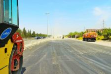 Bakı-Quba yolunun bir hissəsində təmir aparılır (FOTO)