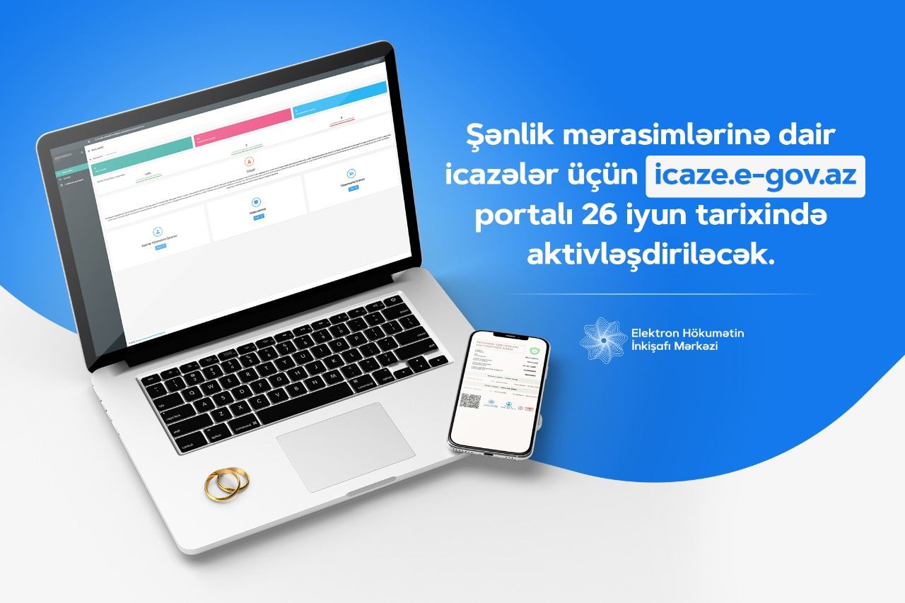 Завтра в Азербайджане активируют портал icaze.e-gov.az для разрешений на проведение торжественных церемоний (ВИДЕО)