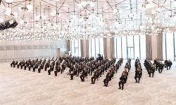 President Ilham Aliyev meets with leadership and a group of military personnel of Azerbaijani Army on Armed Forces Day (PHOTO)