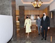 Azerbaijani president, first lady attend opening of Courtyard by Marriott Baku hotel (PHOTO)