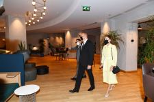 Azerbaijani president, first lady attend opening of Courtyard by Marriott Baku hotel (PHOTO)