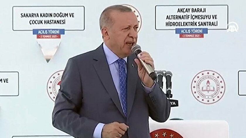 Cumhurbaşkanı Erdoğan'dan muhalefete 'temel atmama ve musluk açılışı töreni' göndermesi