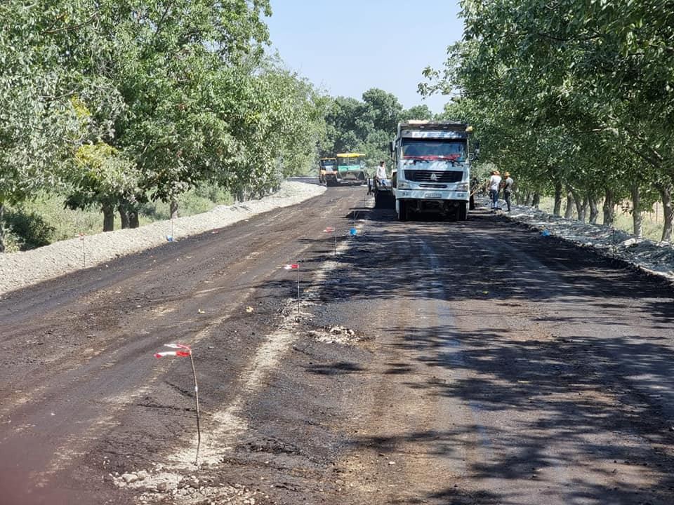 Oğuz-Şəki yolunun asfaltlanmasına başlanılıb (FOTO)