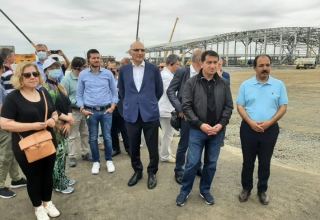 Foreign diplomats view construction of airport in Azerbaijan's liberated Fuzuli