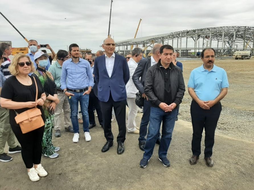 Foreign diplomats view construction of airport in Azerbaijan's liberated Fuzuli