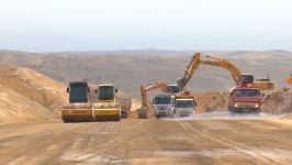 Продолжается строительство автодороги Шюкюрбейли-Джебраил-Гадрут (ФОТО)
