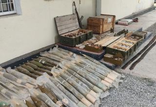 Weapons and ammunition found in Azerbaijan’s Gubadli district (PHOTO)