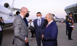 President of European Council arrives in Azerbaijan (PHOTO)