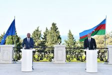 President Ilham Aliyev, President of European Council Charles Michel gave joint press conference (PHOTO)