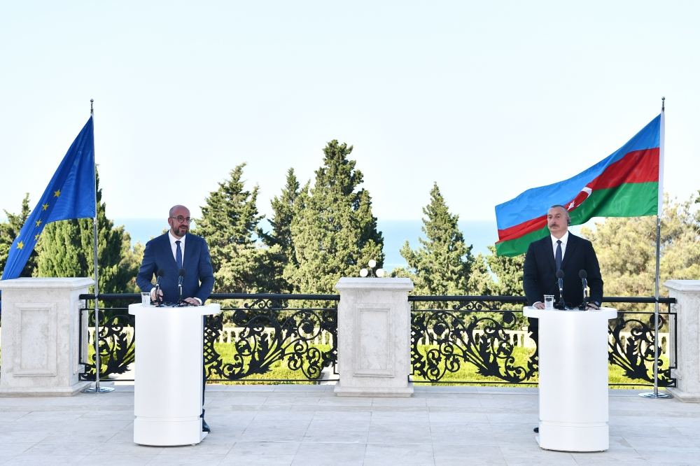 Состоялась совместная пресс-конференция Президента Азербайджана Ильхама Алиева и президента Совета Европейского Союза Шарля Мишеля (ФОТО/ВИДЕО)