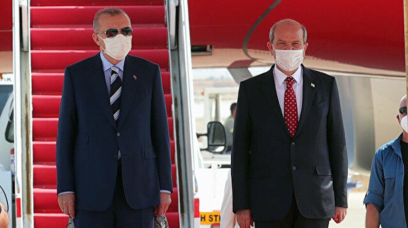 Tarihi KKTC çıkarması: Cumhurbaşkanı Erdoğan'a coşkulu karşılama