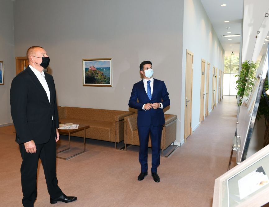 President Ilham Aliyev attends opening of Naftalan Central Sanatorium (PHOTO)