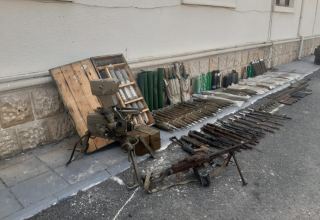 В Физули обнаружено большое количество брошенного армянами оружия (ВИДЕО)