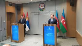 FMs of Azerbaijan, Serbia hold press conference  (PHOTO/VIDEO)