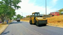 Şamaxının yol infrastrukturu yenidən qurulur (FOTO)