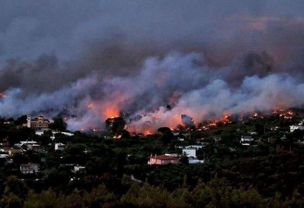 Более 300 человек спасли из района пожара в пригороде Афин