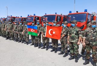 Третья группа пожарно-спасательных подразделений МЧС Азербайджана отправилась в Турцию (ФОТО)