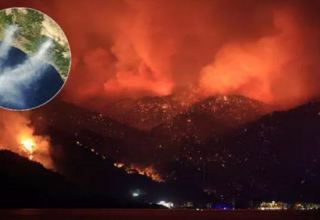 NASA опубликовало спутниковые снимки лесных пожаров в Турции (ФОТО)