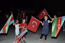 Здание Центра Гейдара Алиева освещено цветами флага Турции (ФОТО)
