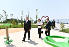 Prezident İlham Əliyev və birinci xanım Mehriban Əliyeva Bakıda yeni yaradılan “Gənclik” parkının açılışında iştirak ediblər (FOTO/VİDEO) (YENİLƏNİB)