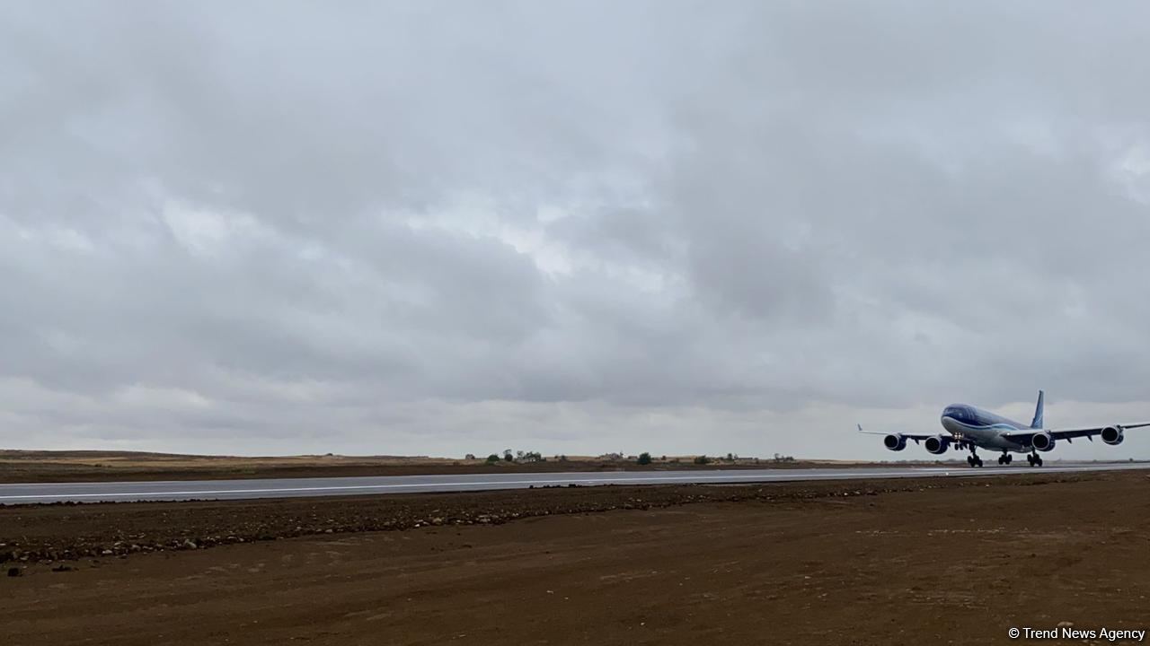 Havadan çəkilən zəfər yolu - Füzuli Beynəlxalq Aeroportu (FOTO)