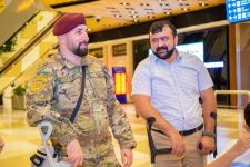 Очередная группа азербайджанских военнослужащих вернулась на родину после лечения в Турции (ФОТО)