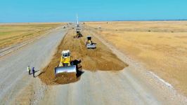 Продолжается строительство автодороги Барда-Агдам (ФОТО)