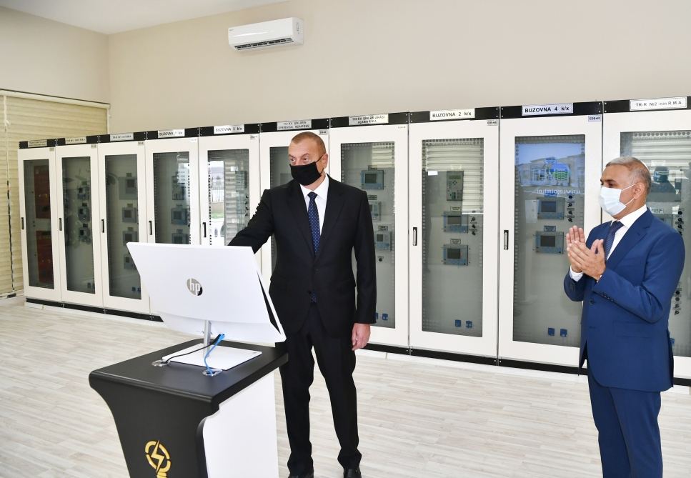 Президент Ильхам Алиев принял участие в открытии подстанции "Бузовна-1" в Хазарском районе Баку (ФОТО/ВИДЕО)