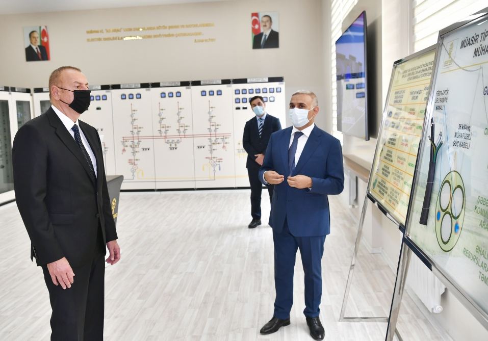 President Ilham Aliyev attends inauguration of “Buzovna-1” substation in Khazar district (PHOTO)