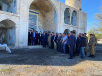 Address of Azerbaijani president to people on Remembrance Day broadcast in front of Juma Mosque in Aghdam (PHOTO)