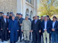 Address of Azerbaijani president to people on Remembrance Day broadcast in front of Juma Mosque in Aghdam (PHOTO)