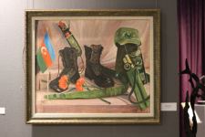 Картины и скульптуры в память о героях 44-дневной Отечественной войны Азербайджана (ФОТО)
