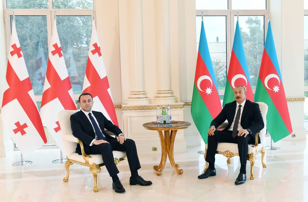 Azerbaijani president meets with Georgian PM (PHOTO/VIDEO)