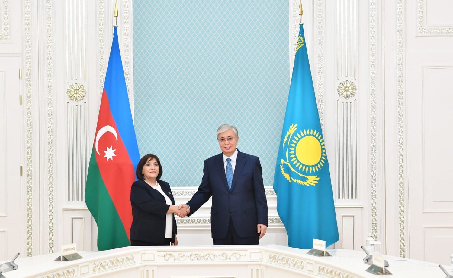 Milli Məclisin sədri Qazaxıstan Prezidenti ilə görüşüb (FOTO)