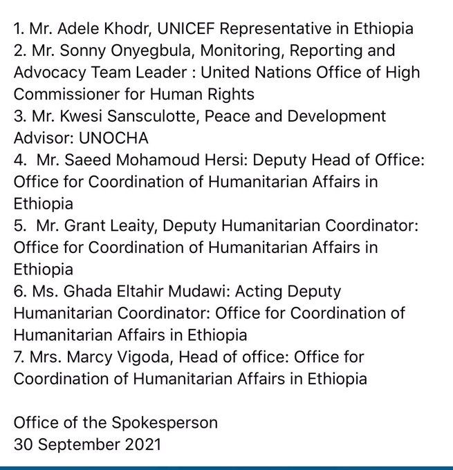 Ethiopia orders expulsion of 7 top UN officials for ‘meddling’
