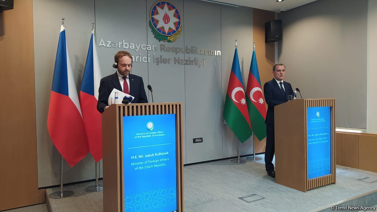 В Баку прошла пресс-конференция глав МИД Азербайджана и Чехии  (ФОТО/ВИДЕО)