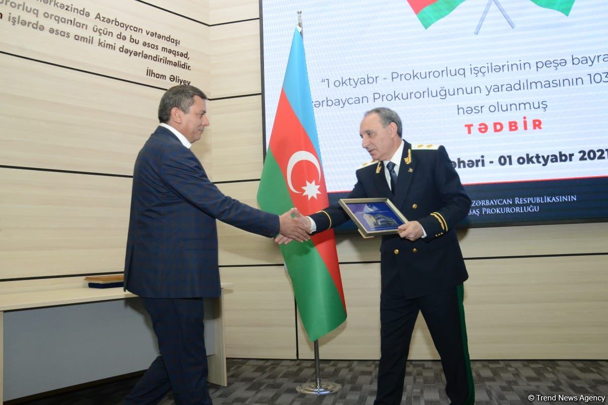 Azerbaijan's Prosecutor General Office awards Trend News Agency (PHOTO)