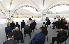 Президент Ильхам Алиев встретился с представителями общественности Джебраильского района,  заложил фундамент мемориального комплекса и дал старт восстановлению города Джебраил (ФОТО)