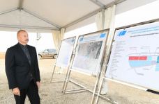 President Ilham Aliyev lays foundation stone for “Araz Valley Economic Zone” Industrial Park to be established in East Zangazur economic region (PHOTO)