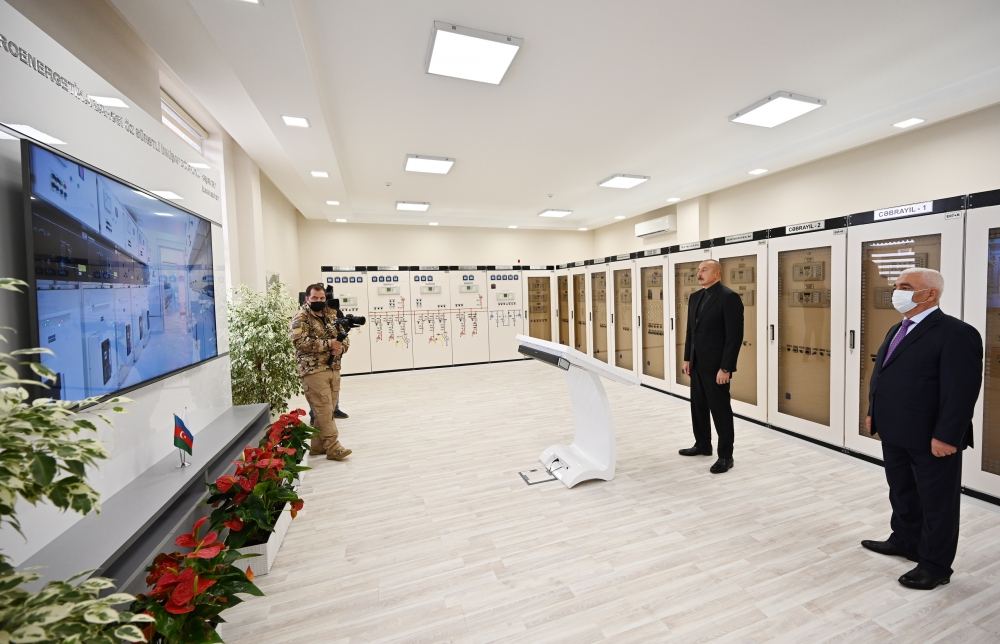 President Ilham Aliyev attends inaugurating of 'Jabrayil' substation (PHOTO)