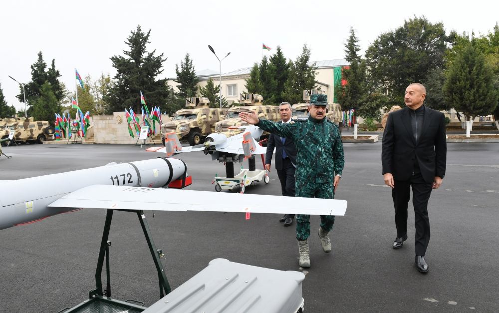 Remarkable footage: President Ilham Aliyev views Harop unmanned aerial vehicles in Jabrayil (PHOTO/VIDEO)