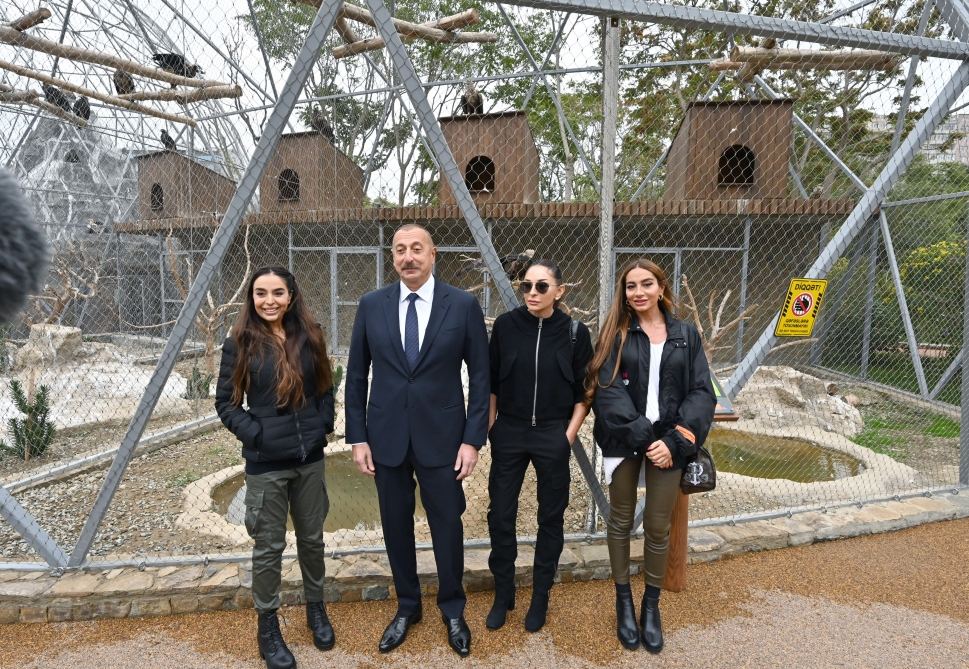 President Ilham Aliyev and First Lady Mehriban Aliyeva attend inauguration of Baku Zoological Park after reconstruction (PHOTO)