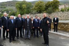 President Ilham Aliyev visits Hadrut settlement and Tugh village of Khojavand district (PHOTO/VIDEO)