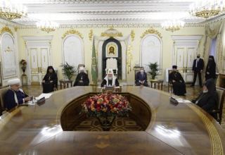 Meeting of religious leaders of Azerbaijan, Russia and Armenia taking place in Moscow