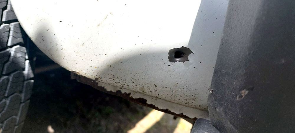 Non-military convoy on Azerbaijan's Sugovushan-Kalbajar route shelled by illegal Armenian troops (PHOTO)