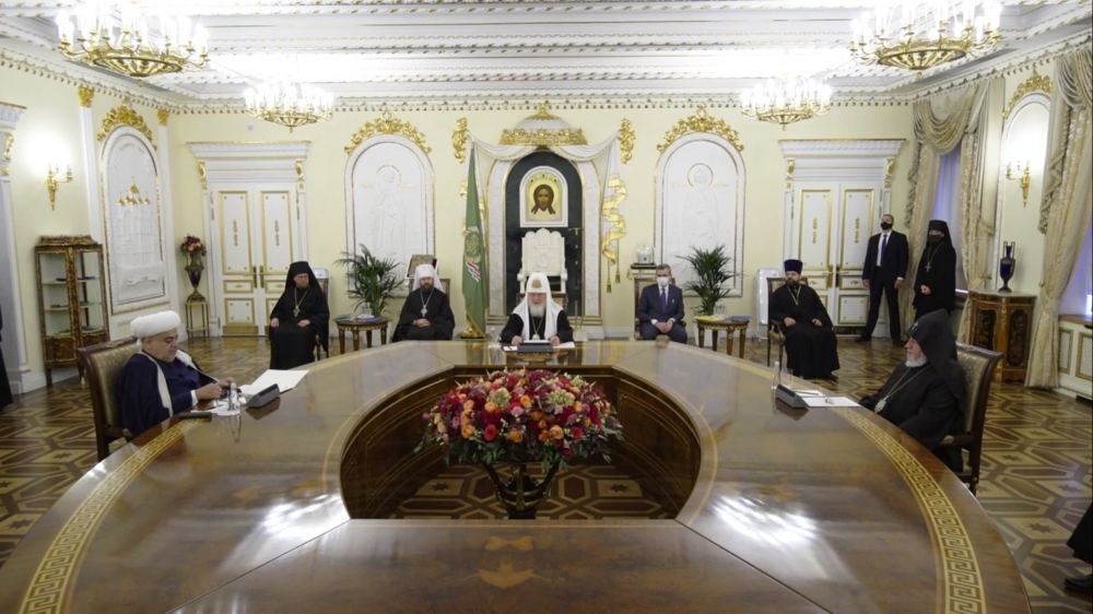Meeting of religious leaders of Azerbaijan, Russia and Armenia taking place in Moscow
